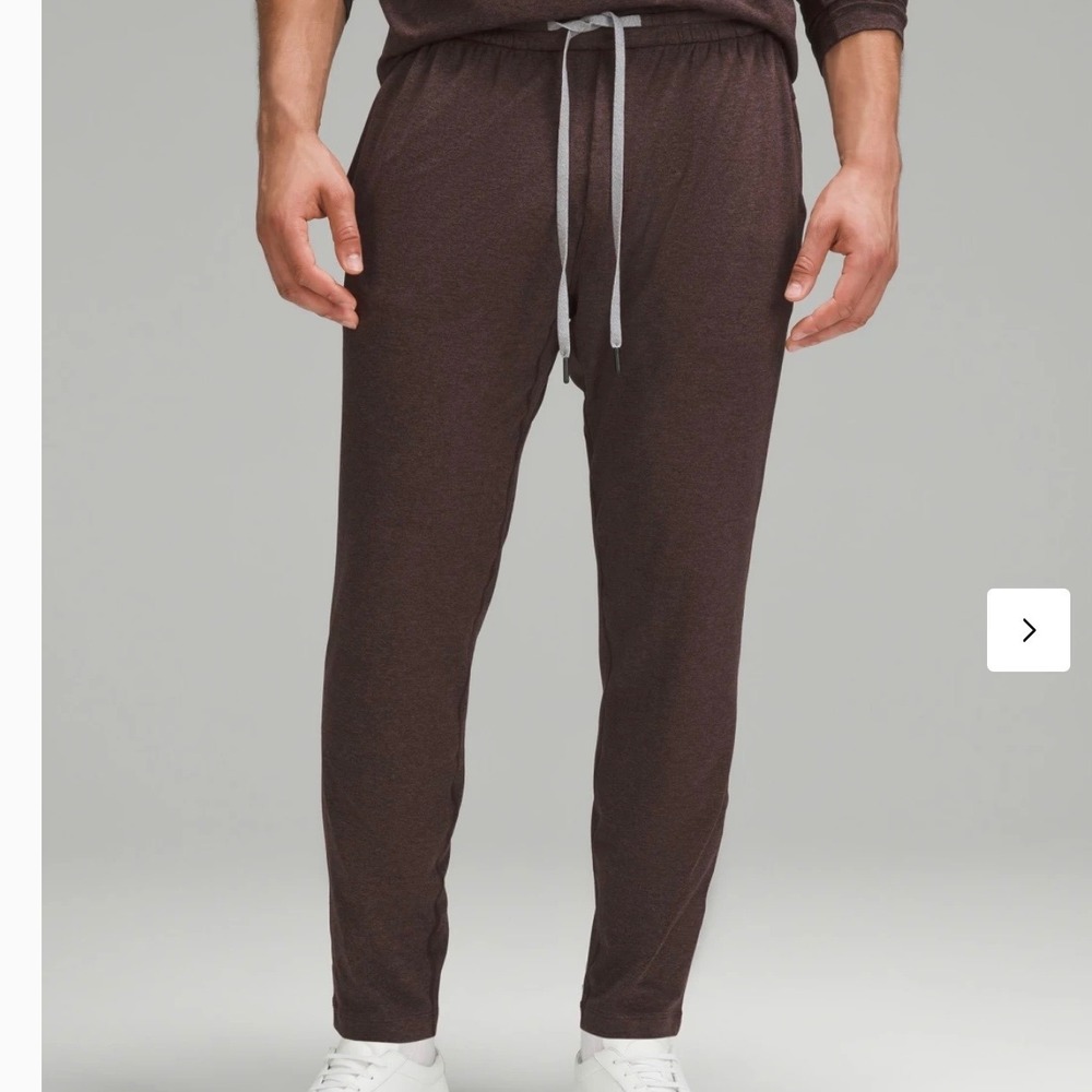 Lululemon Soft Jersey Tapered Pant Size XS Heathered Espresso Sweats Gym Leisure